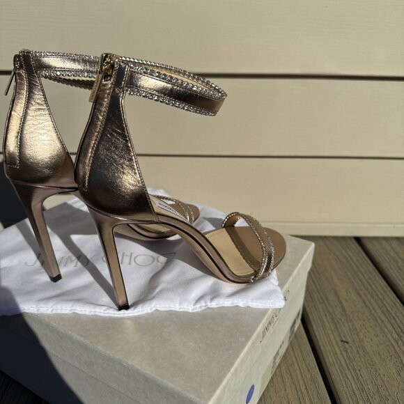 Jimmy Choo Metallic Nappa W/ Gold Trim - Picture 3 of 5